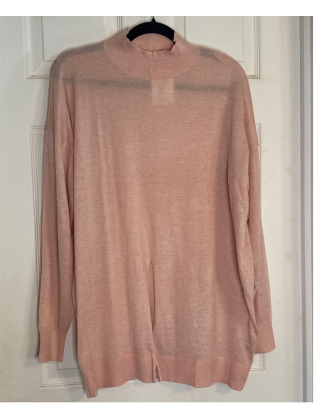 BETTER BE Pink Mock Neck Ligjtweight Tunic Sweater M